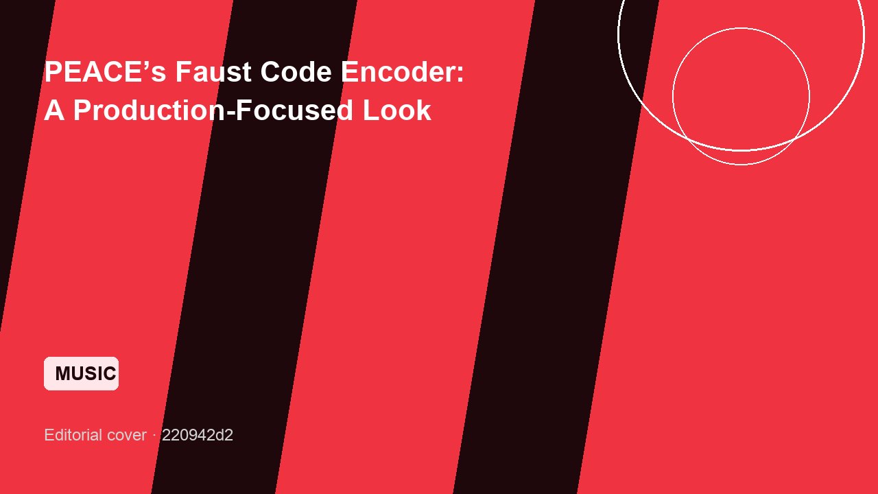 PEACE’s Faust Code Encoder: A Production-Focused Look